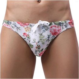 Women's Swimwear Underwear Trunks Smooth Swim Brief Men's Swimming Printing Briefs Low-rise Swimwears Bathing Suits