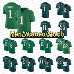 Cheap Saquon Barkley 62 Jason Kelce Jalen Hurts Football Jersey AJ Brown DeVonta Smith Brian Dawkins Haason Reddick Jalen Carter Lane Johnson Goedert Darius Slay Gra