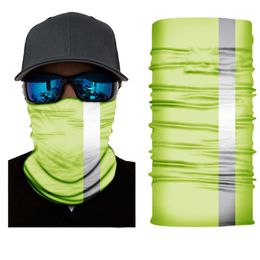 Fluorescent Cycling Outdoor reflective strip Seamless Balaclava Magic Scarf Men Women spot changeable riding multifunctional Sun P281J