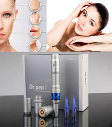 Rechargeable Wireless Microneedle Dermapen Derma Pen Derma Roller Dr Pen Ultima A6 with 2pcs 12pin needle cartridges Skin Care7708821