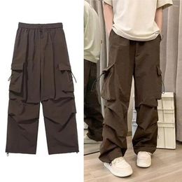 Men's Pants Sweatpants Black Women Hippie Streetwear Oversize Pockets Cargo Trousers Harajuku Wide Leg Baggy