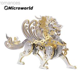 3D Puzzles Microworld 3D Metal Puzzle Animal Brave Troops Plus Model Jigsaw DIY Assembly Toys Christmas Birthday Gift For Teens Adults 240314