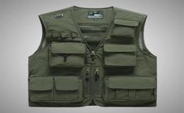 Summer Multipocket Men Army Green Tactical Vest Outdoor Casual Sportswear Sleeveless Fishing Hunting Male 5xl 6xl 7xl Men039s 6526833