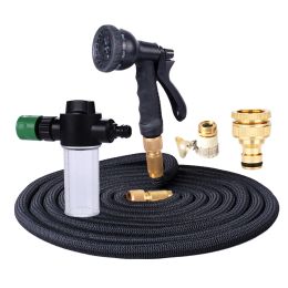 Reels Expandable Garden Hose Cleaning Water Gun Kit Extensible Water Hose Wash Sprayer Flexible Pipe Magic Hose For Car Wash Stretch