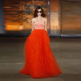 Skirts Extra Lush Tulle High Waistline Est Long Skirt For Women Fashion Fluffy Maxi