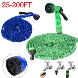 Guns 20025FT Telescopic Garden Water Hose Expandable Water Pipe with Spray Gun Garden Sprayer Watering Irrigation Tools for Wash Car