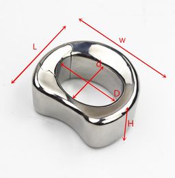 7 Sizes Cockrings Stainless Steel Scrotum Pendants Training Penis Weight Pendant Metal Cock Rings Sex Toys for Male BB21069169988