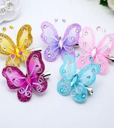 2021 Girls Hair Accessories Cute Butterfly Hairpin Kids Barrette Flower Clip Bow Hairgrip Hairclip for children5089531