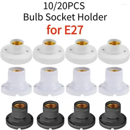 Lamp Holders 10pcs Bulb Socket Holder E27 For Light Bulbs Universal Flat Head Conversion 60W 90-240V Lighting Accessories