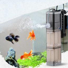 Accessories Aquarium Filter Pump 4 In 1 Fish Tank Submersible Air Oxygen Internal Pump aquarium air pump Wave pump aquarium powerhead pump