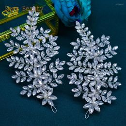 Hair Clips DZ128 Rhinestone Bridal Headpiece Handmade Crystal Party Jewelry Set Accessories Pageant Headdress Bride Tiara Wedding Headwear