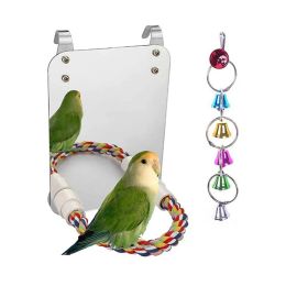 Toys Wooden Interactive Play Toy with Perch for Small Parrot Budgies, Parakeet, Cockatiel, Conure, Lovebird Cage Accessories