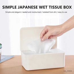 Tissue Boxes Napkins Dustproof Wet Tissue Box with Lid Baby Nappy Wet Tissue Storage Holder Dispenser for Home Car Office Paper Tissue Organiser