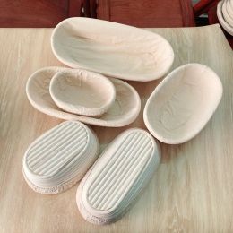 Baskets Oval Natural Rattan Fermentation Bread Basket Banneton Dough Wicker Rattan Mass Proofing Proving Rattan Baskets with Cloth Liner