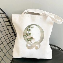 Shopping Bags Leisure And Fun Women's Letter Printing Canvas Bag Foldable Shoulder Environmental Protection Reusable Hand