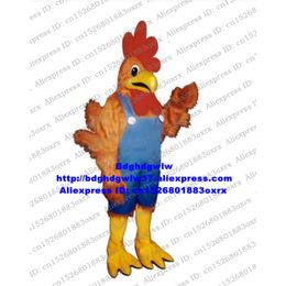 Mascot Costumes Red Chicken Rooster Chook Mascot Costume Adult Cartoon Character Outfit Suit Children Program Wedding Marriage Zx2866