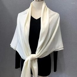 Scarves 2024 Women Scarf Winter Warm Solid Silk Wool Shawls Lady Wraps Bufanda Floral Pashmina Luxury Female Bow Ties