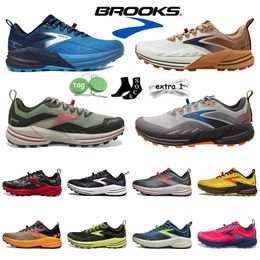 aaa+ Quality brooks running shoes Brook Cascadia 16 men women sneakers designer shoes mens trainers Launch 9 Hyperion Tempo triple black white mesh sports outdoor