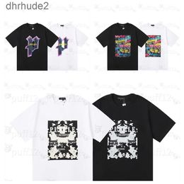 Purple Brand t shirt Designer Mens 2024ss T shirt High Street color letter print Graffiti cotton loose casual mens and womens short sleeve Tshirt Fashion luxury 70OM