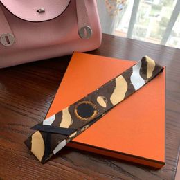 Fashion Multifunction Print Scarf For Handbags Handle colors Head wrap scarfs Ribbon Women's turban triangle headband Silk Sc284E