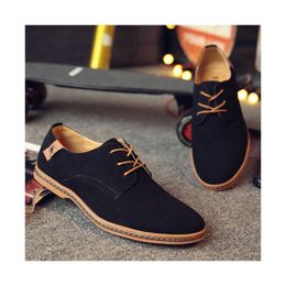 HBP Non Brand 2024 New Mens Business Shoes Casual Matte British Fashion Comfortable Lightweight Large Mens Leather Shoes