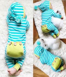 Toddler Outfit Baby Boutique Clothes Striped Climbed Romper Set Overall Hoodie Jumpsuit Fall Boy Girl Clothing Kids Suit Children 8977290