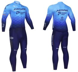 Team ASTANA Winter Cycling Jersey 20D Pants MTB Maillot Thermal Fleece Bike Jacket Downhill Pro Mountain Bicycle Clothing Suit4405230