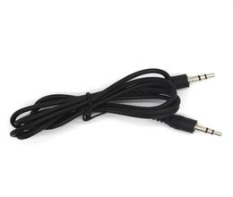 Black 35mm Silverplated Connectors Male To Male AUX Audio Cable for Speaker Phone Headphone MP3 MP4 DVD CD ecta37a089593322