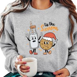 Women's Hoodies Women Sweatshirts&Hoodies Christmas Funny Cute Graphic Pullover Casual Loose Long Sleeve Xmas Hat Childish Tops