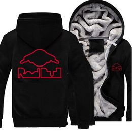 Motorcycle Apparel F1 Team Logo Mens Hoodie Autumn Winter Fashion Fleece Padded Plover Streetwear Zip Up Coat Warm Hooded Sweatshirt D Otqc4