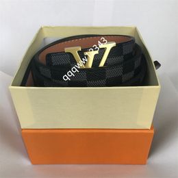 designer belts for women mens belts 3.8cm wide belt bb simon belt Litchi matte mirror top high-end buckle Luxury printed pattern belt body black and Cheque 125cm