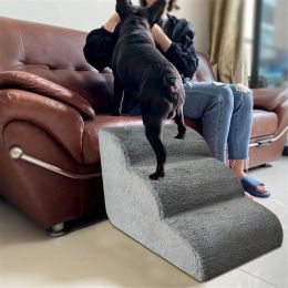 Mats 3 Steps Pet Dog Stairs Ladder Small Dog House For Puppy Cat Pet Stairs Antislip Dogs Bed Stairs Sofa Bed Ladder For Dogs Cats