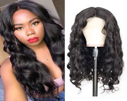 PrePlucked 360 Human Hair Lace Front Wigs 150 180 250 Loose Deep Body Human Hair Wigs Brazilian Indian Peruvian Curly Water St3101582
