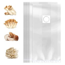 Bags 50/100Pcs PVC Mushroom Spawn Grow Bag Media Grow Substrate High Temp Pre Sealable Garden Supplies for Fungus Planting Bags Tool