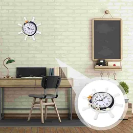 Wall Clocks Ticking Silent Clock Mediterranean Style Decor With Rope Decoration