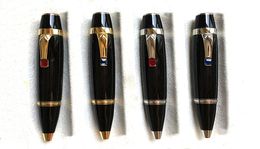 High quality Bohemies Mini Ballpoint pen Black Resin and Metal Design Office School Supplies Writing Smooth Ball pens With Diamond1094295