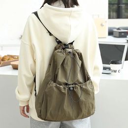 Backpack Korean Version Casual And Artistic Canvas Fashionable Nylon Large Capacity