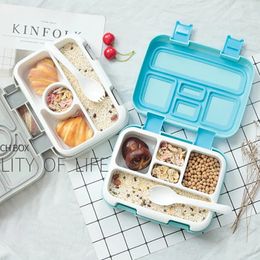 Portable Lunch Box Microwave LunchBox Sealed Salad Box Outdoor Camping Bento Box Tableware Picnic Food Storage Container For Kid 240304