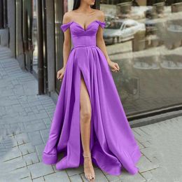 Casual Dresses Prom Ladies Women Sexy Wedding Bridemaid Long Crisn Satin Spaghetti Party Dress Evening