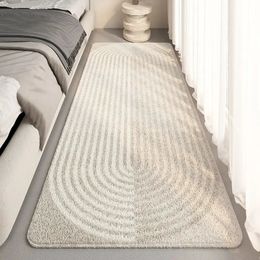 Striped Bedroom Carpet Bedside Rug Fluffy Large Carpet Living Room Plush Lounge Rug Floor Mat Soft Velvet Carpets For Children 240311