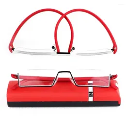 Sunglasses Metal Reading Glasses With Case TR PC Strength: 1.0-4.0x Anti Eyestrain Rectangle Spring Hinge