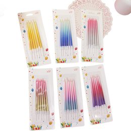 Creative Thread Happy Birthday Candles Handmade Long Rod Colourful Cake Party Candle Decoration Children Celebration