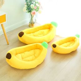 Mats Super Cute Cartoon Banana Shape For Cat And Dog Cushion Bed For Winter Cat Mat Comfortable Banana Kennel Dog For Pet