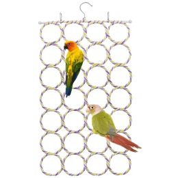 Perches Bird Ladder Climbing Net Linen Rope Round Net Parrot Swing Perch Accessories House Training Glying Stand for Wall Pet Playground