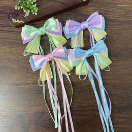 Hair Accessories Chinese Style Multicolor Ribbon Bow Hairpins Children Sweet Girls Clips Cute Women Barrettes Hairgrips