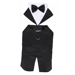 Dog Apparel Shirt Puppy Pet Stylish Suit Bow Tie Costume Wedding Formal Tuxedo