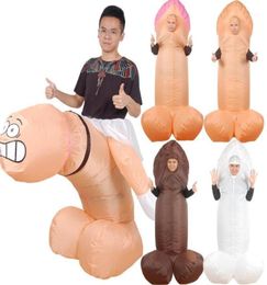 Penis Inflatable costume Cosplay Sexy Funny Blow Up Suit Party costume Fancy Dress Halloween for Adult Dick Jumpsuit15734580