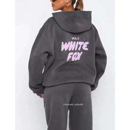 Designer Tracksuits White Fox Hoodie Women's Spring Autumn Winter New Hoodie Set Fashionable Sporty Long Sleeved Pullover Hooded Joggers White Fox 9737