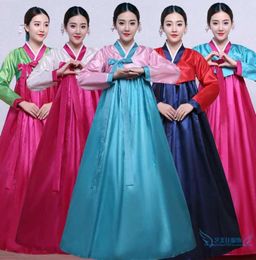 2020 High Quality Multicolor Traditional Korean Hanbok Dress Female Korean Folk Stage Dance Costume Korea Traditional Costume1188878