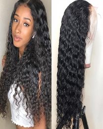 Deep Curly Wigs 10A Human Hair 360 Full Lace Natural Color Human Hair Wigs 8quot24quotinch Curly Brazilian Peruvian Indian Ha1390480